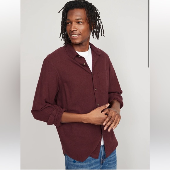 Old Navy Other - 2/$35 🆕 Old Navy Men Regular-Fit Double-Brushed Flannel Non-Stretch Shirt L